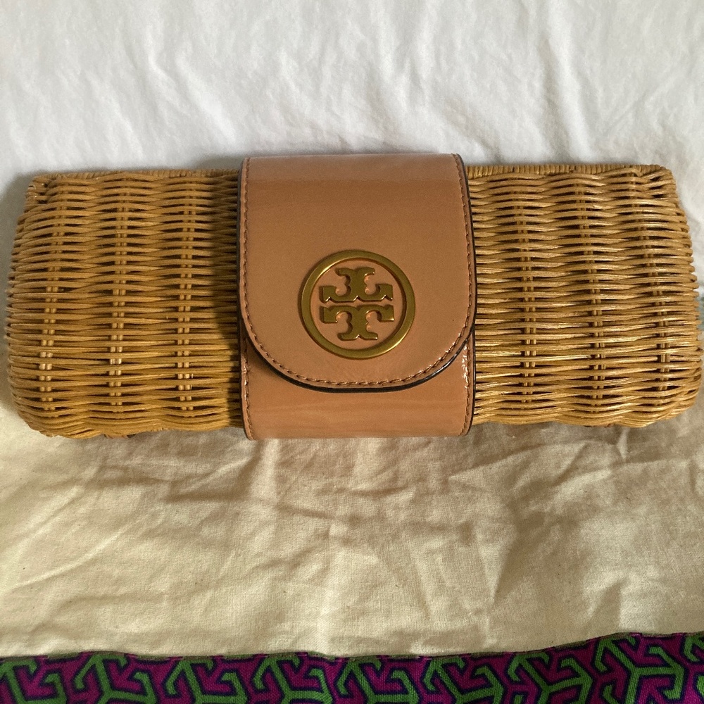 Tory Burch Rattan Clutch